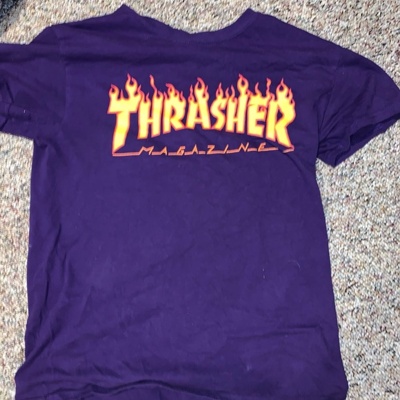 thrasher tee purple